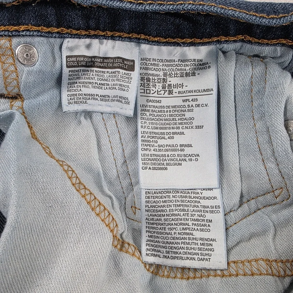 Levis 514 38x30 Dark Wash Straight Stretch Denim Jeans